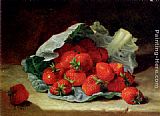 Strawberries On A Cabbage Leaf by Eloise Harriet Stannard